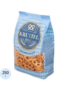 Крекер крендельки Krutzel Бретцель с солью, 250г ПК015