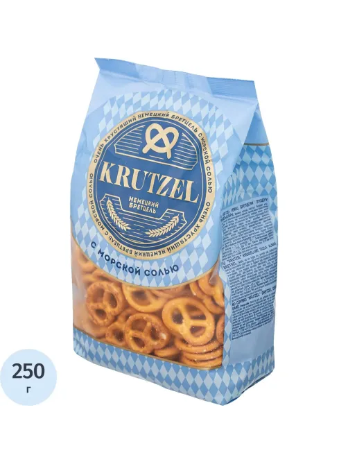 Крекер крендельки Krutzel Бретцель с солью, 250г ПК015