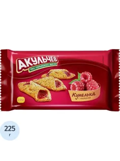 Печенье Акульчев Купелька с малиной 225г