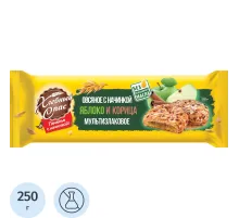 Печенье сдобн овсян Хлебный Спас Мультизлаковое с нач Яблоко и корица, 250г