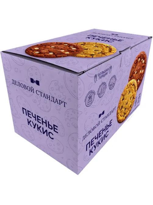 Печенье Деловой Стандарт Кукис с шоколадной глазурью 70г 12шт/уп