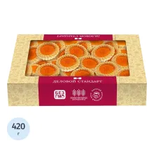 Печенье сдобное Деловой Стандарт с апельсиновым мармеладом, 420г