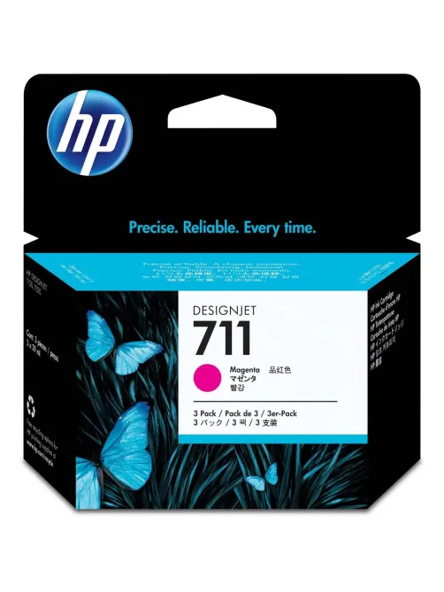 Картридж струйный HP 711 CZ135A пурп. для DgnJ T120/520 (3шт/уп)