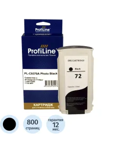 Картридж струйный ProfiLine C9370A №72 черн. для HP DesignJet T1120ps/T1200