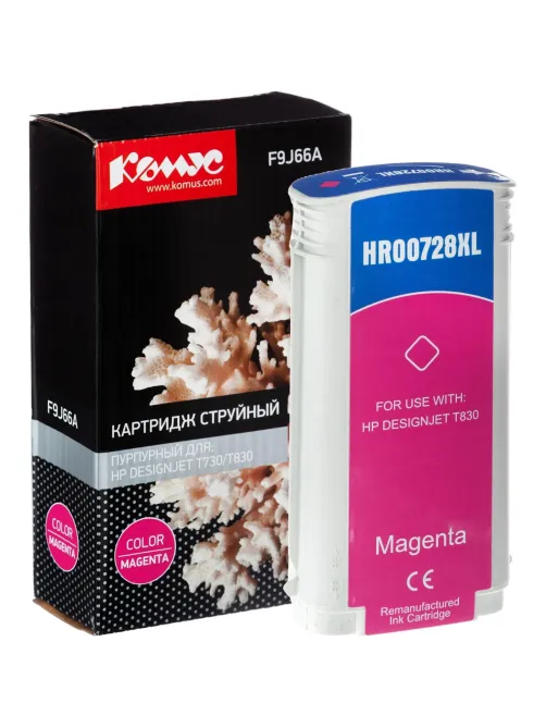 Картридж струйный Комус 728 F9J66A пур. 130мл для DJ T730/T830