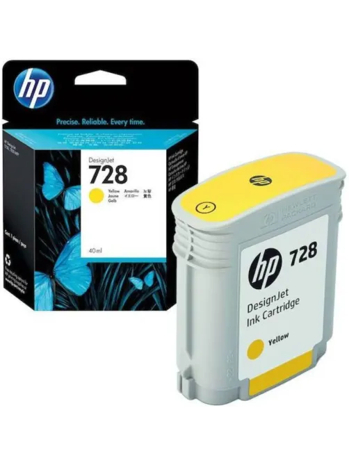 Картридж струйный HP 728 F9J65A жел. 130мл для DJ T730/T830