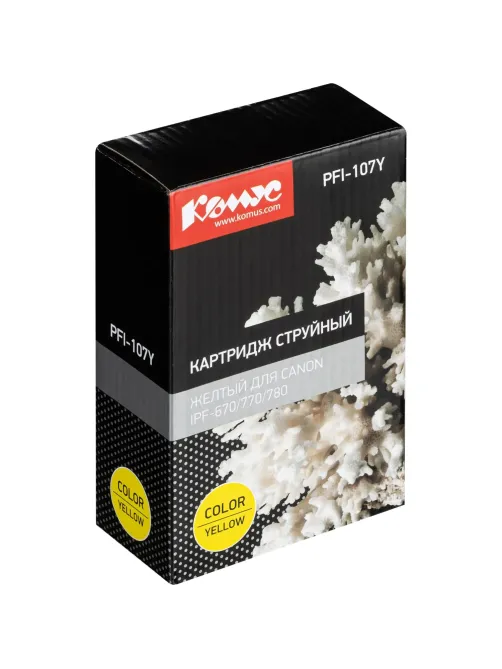 Картридж струйный Комус PFI-107Y жел. для Canon iPF-670/770/780