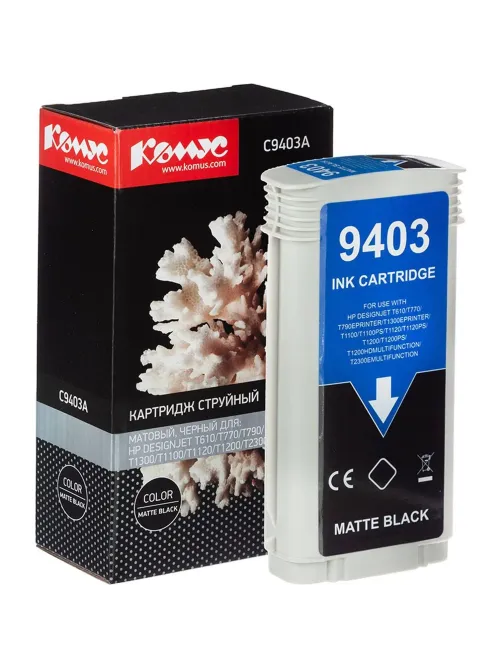 Картридж струйный Комус 72 C9403A мат. чер. для DgnJ T610/770/1100/1120