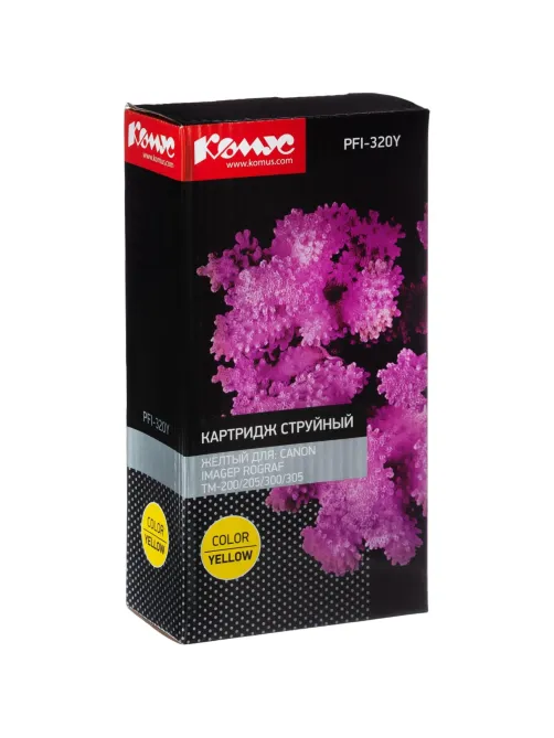 Картридж струйный Комус PFI-320Y (2893C001) жел. для TM-200/205/300/305