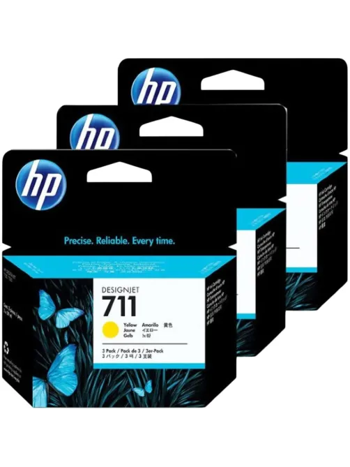 Картридж струйный HP 711 CZ136A жел. для DgnJ T120/520 (3шт/уп)
