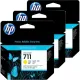 Картридж струйный HP 711 CZ136A жел. для DgnJ T120/520 (3шт/уп)
