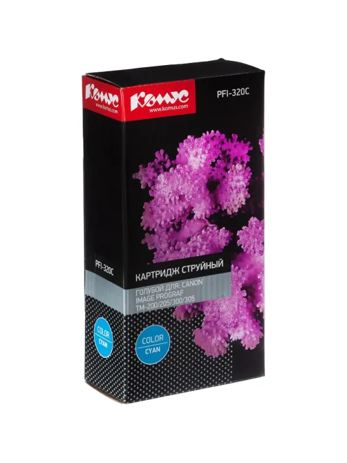 Картридж струйный Комус PFI-320C (2891C001) гол. для TM-200/205/300/305