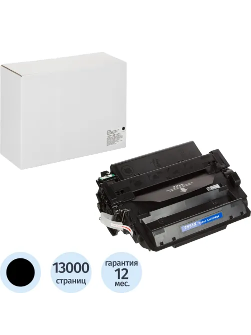 Картридж лазерный Retech Q7551X чер. для HP LJ P3005/M3027/M3035