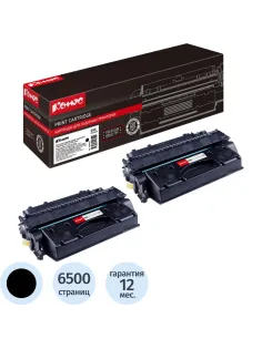 Картридж лазерный Комус 05X CE505XD чер. пов.емк. для HP LJ (2шт/уп)