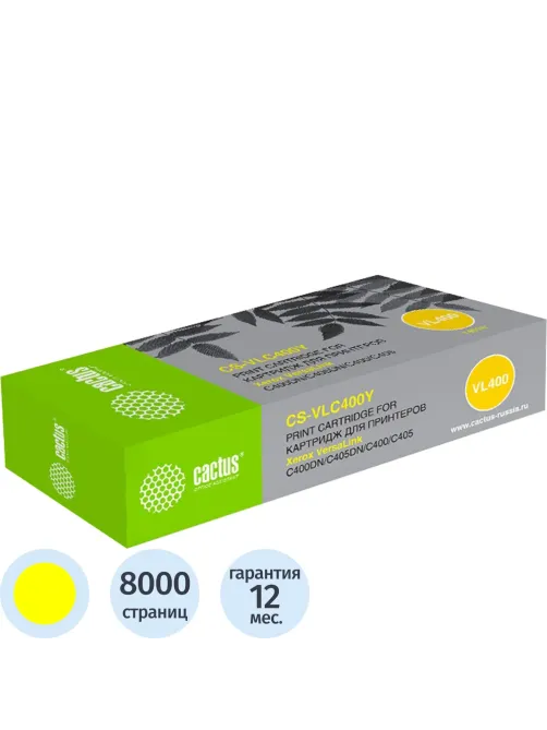 Картридж лазерный Cactus 106R03533(CS-VLC400YRU) жел. д/Xerox C400DN/C405DN