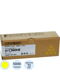 Тонер-картридж Ricoh SP C360HE (408187) жел.пов.емк. для SP C360D/C360S