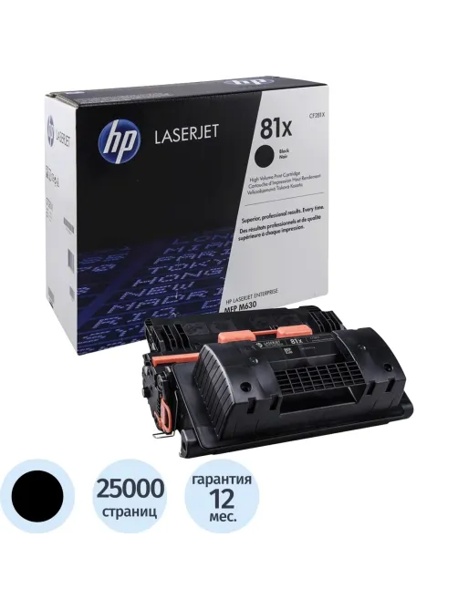 Картридж лазерный HP 81X CF281X чер. пов.емк. для LJ Pro M630