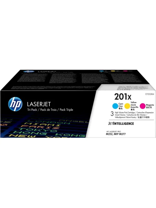 Картридж лазерный HP 201X CF253XM CMY для CLJ Pro 252/274/277 (3шт/уп)