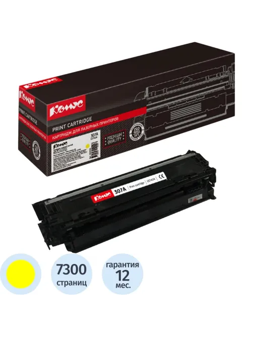 Картридж лазерный Комус CE742A жел. для HP CLJ CP5225/CP5225n