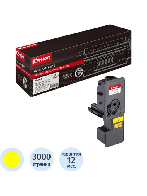 Тонер-картридж Комус TK-5240Y жел. для Kyocera ECOSYS M5526