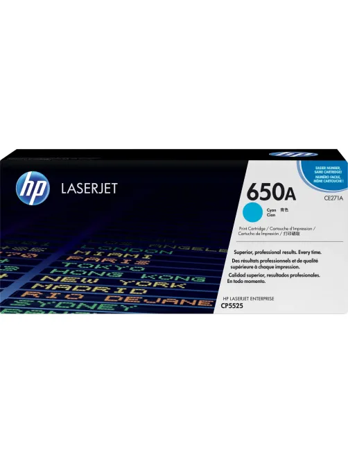Картридж лазерный HP 650A CE271A гол. для CLJ CP5525