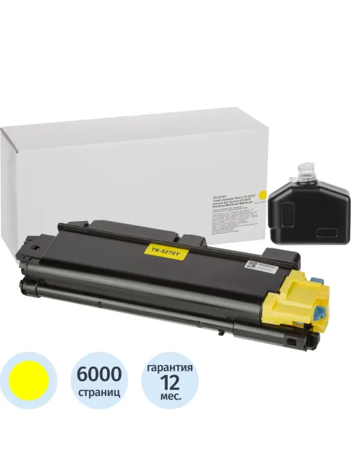 Тонер-картридж Retech TK-5270Y жел. для Kyocera P6230/6630
