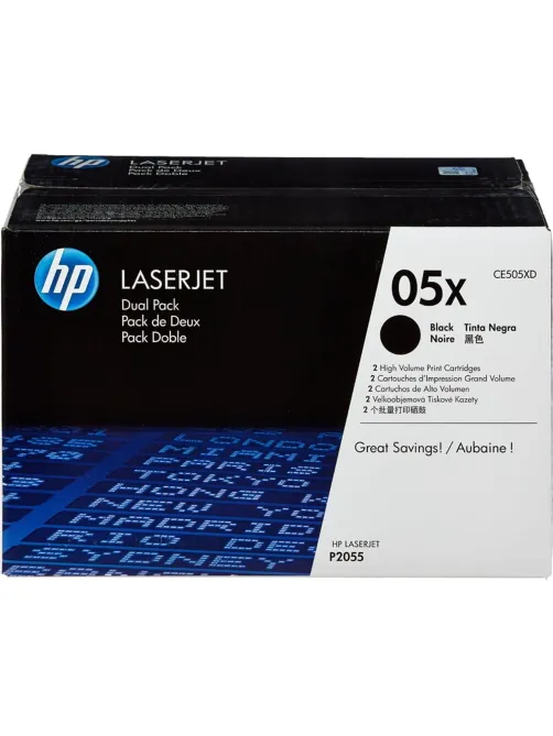 Картридж лазерный HP 05X CE505XD чер. пов.емк. для LJ Р2055 (2шт/уп)