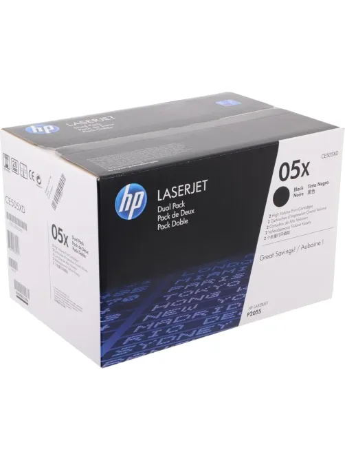 Картридж лазерный HP 05X CE505XD чер. пов.емк. для LJ Р2055 (2шт/уп)