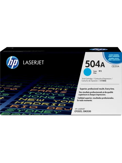 Картридж лазерный HP 504A CE251A гол. для LJ CP3525/CM3530