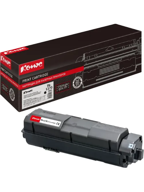Картридж лазерный Комус TK-1170 чер. для Kyocera Ecosys M2040 (чип)