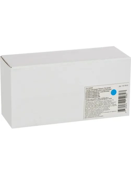 Тонер-картридж Retech TK-5240C гол. для Kyocera ECOSYS M5526