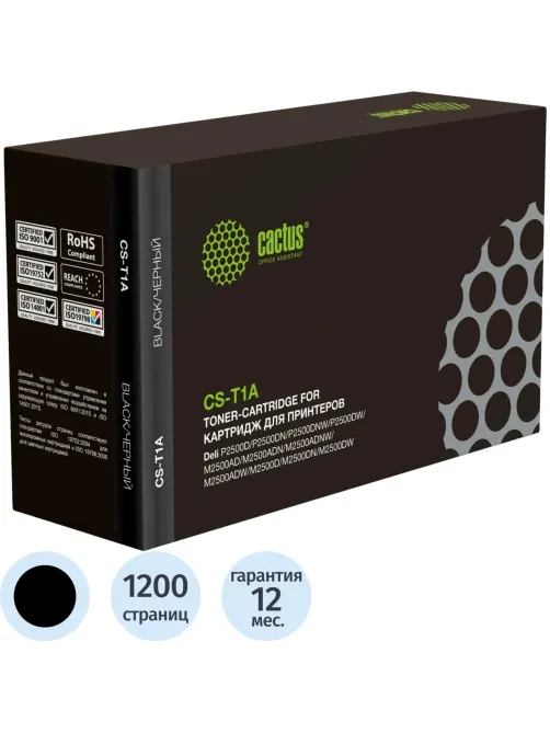 Картридж лазерный Cactus CS-T1A (2000стр.) для Deli чёрный