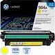 Картридж лазерный HP 504A CE252A жел. для LJ CP3525/CM3530
