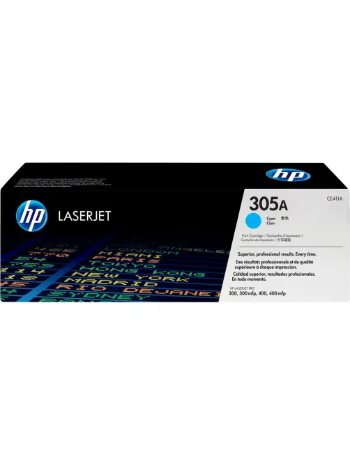 Картридж лазерный HP 305A CE411A гол. для CLJ M351/M451/M375