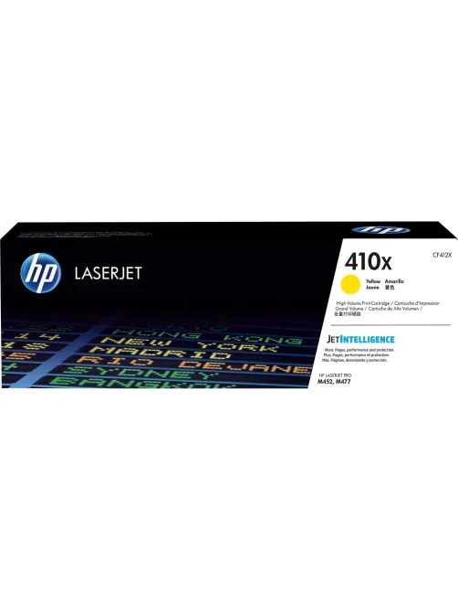 Картридж лазерный HP 410X CF412X жел. пов.емк. для CLJ M377/M452/M477