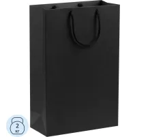 Пакет подарочный бумажный Porta, средний, черный, 23х35х10см,15837.30
