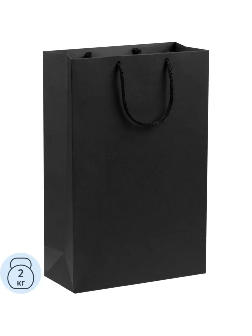 Пакет подарочный бумажный Porta, средний, черный, 23х35х10см,15837.30