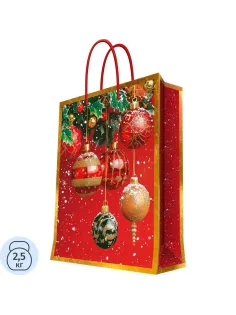Пакет подарочный д/сувенирной продукции 140 г/м2 26x32,4x12,7см арт.96381FE
