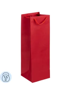 Пакет подарочный бумажный под бутылку Vindemia, красный,75556.50