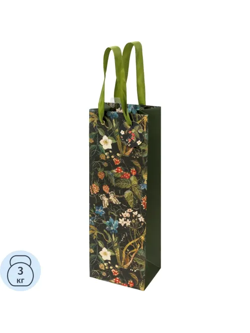 Пакет под бутылку подар. PREMIUMFLORA.ЛЕСНЫЕ ЯГОДЫ,12.3x36x9см 2-856/02
