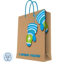 Пакет из крафт-бумаги, для сувенирной продукции 150 г/м2 18x23x10см 93575FE