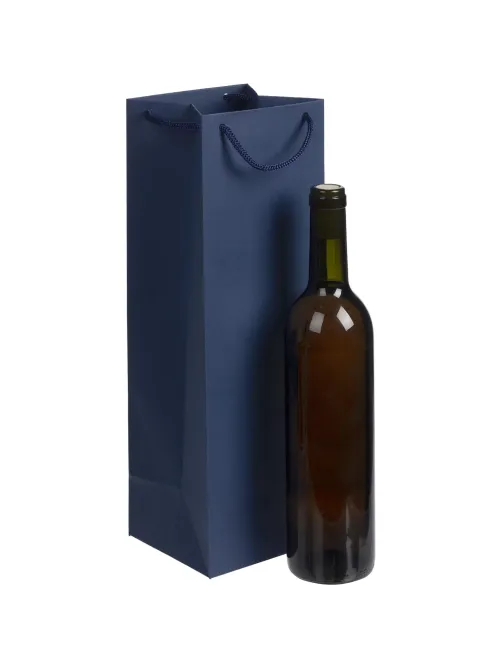 Пакет подарочный под бутылку Vindemia, синий арт.75556.40
