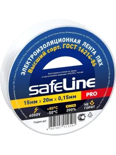 Изолента Safeline 15/20 белый (9363)