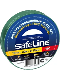 Изолента Safeline 15/20 зеленый (9364)