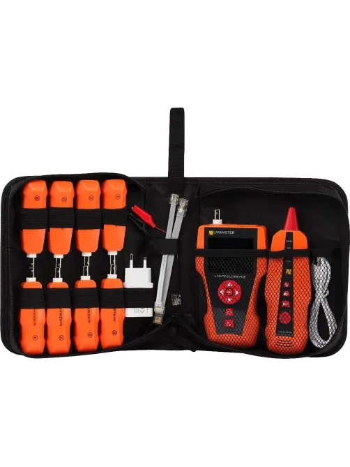 Тестер LANMASTER LAN-PRO-L/TPK-POE-8R с изм. длины, трассировкой и опр. POE