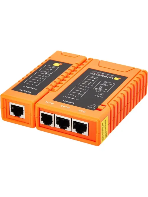 Тестер витой пары LANMASTER LAN-TST-WRM-310-POE с индикаторами, опред. POE