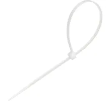 Стяжка (хомут) 200 мм x 3,6 мм,Bigtech BT-CT-200-36-W,нейлон,бел,100 шт/уп