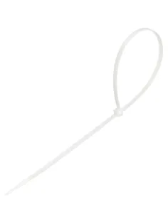 Стяжка (хомут) 350 мм x 4,8 мм,Bigtech BT-CT-350-48-W,нейлон,бел,100 шт/уп