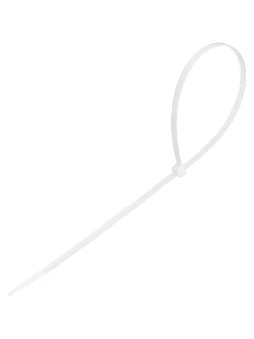 Стяжка (хомут) 350 мм x 4,8 мм,Bigtech BT-CT-350-48-W,нейлон,бел,100 шт/уп