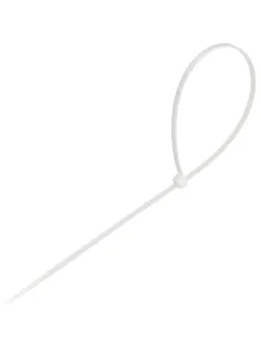 Стяжка (хомут) 300 мм x 3,6 мм,Bigtech BT-CT-300-36-W нейлон,бел, 100 шт/уп